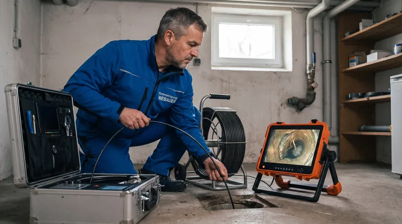 Rohrkamera-Inspektion mit Live-Monitor